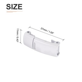 DTGN 27mmx11mmx8mm(LxWxH) Magnetic Shoelace Locks Buckle - 1 Set - Good for Different Shoes - Zinc Alloy Magnetic No Tie Elastic Shoe Laces - White