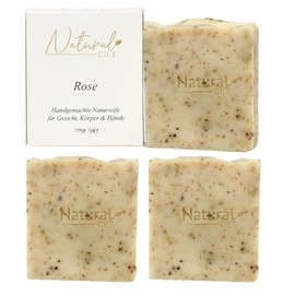Natural Cilt Rose Soap, 100% Natural Soap, Without Harmful Ingredients, Certified, Handmade Shower Soap for All Skin Types, Shower Gel, Natural Cosmetics, Pack of 3