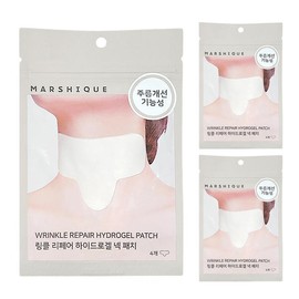 Marschique 마르시끄 링클 리페어 하이드로겔 넥 패치 4매입 3개 Marsique Wrinkle Repair Hydrogel Neck Patch, Pack of 4 (3 Packs)