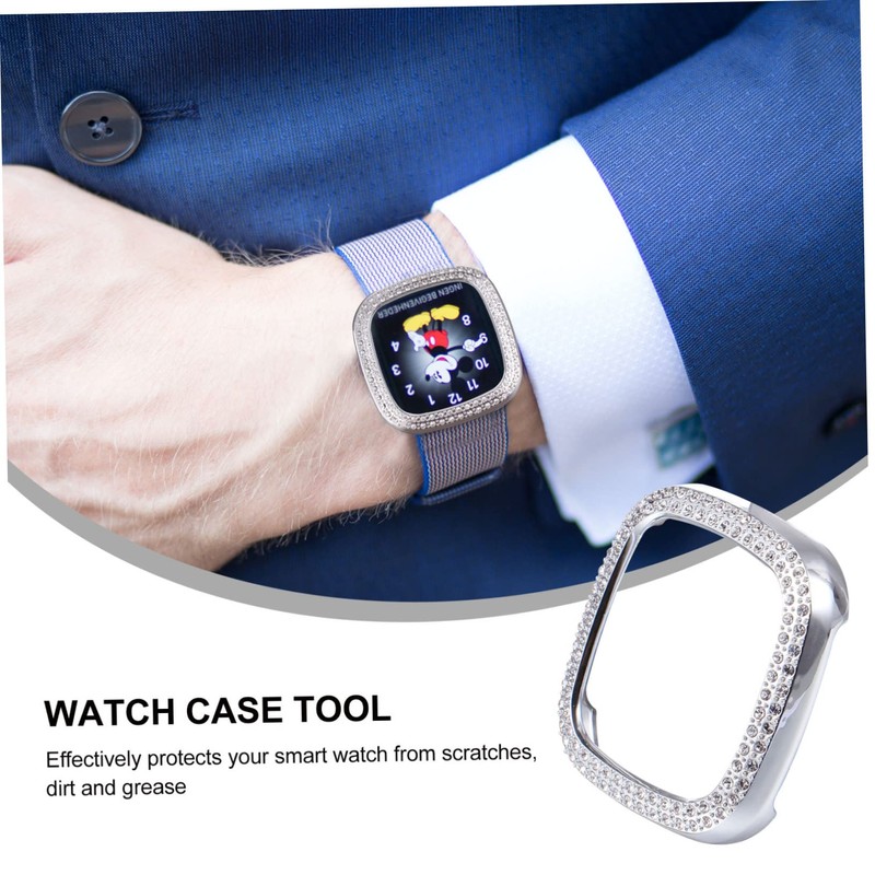 Operitacx Smart Watch Protective Case for Sense Full Coverage Plated