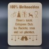Raclette Coasters with Laser Engraving "100% Christmas" Beech Wood 100