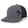 Jesus Cross Crown of Thorns Christian Men's Mesh Back Trucker