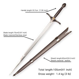 ACTASITEMS Galadriel Sword - Metal Elf Commander Cosplay Prop