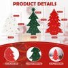 Christmas Decor 3 Pcs Double-Sided Wood Table Christmas Tree Rustic