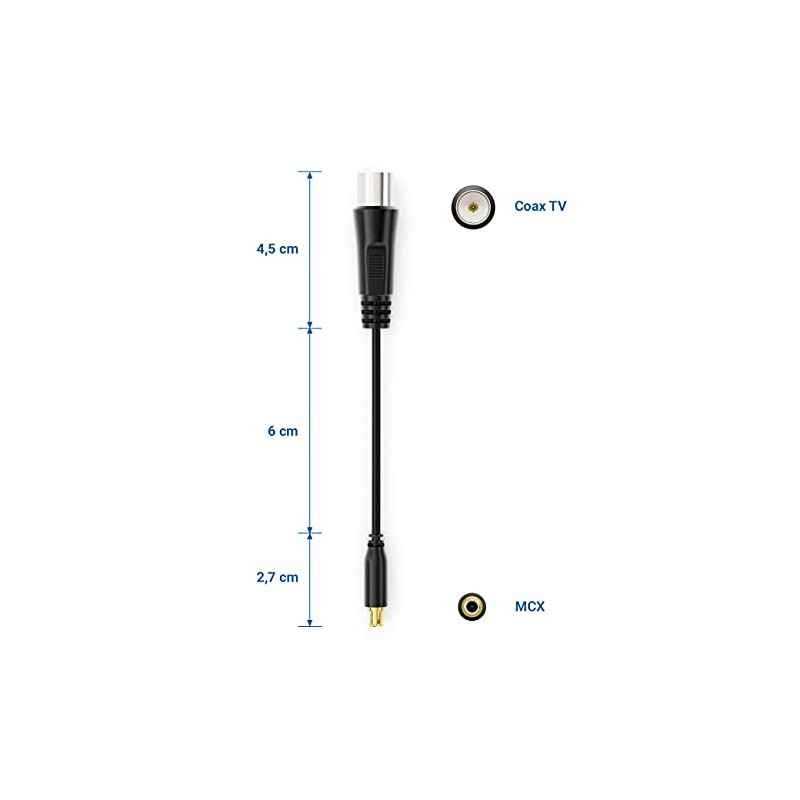 deleyCON Antenna Coaxial to DVB-T Adapter (MCX) - Antenna Female