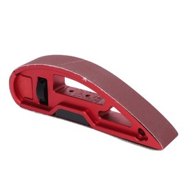 Aluminum Alloy Hand Sander, Hand Sanding Belt, Manual Sanding Belt Holder with 10 Piece Sandpaper Set