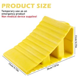 SUNOYA Set of 2 Wheel Chocks Trailers, Car Wheel Chocks, Wheel Chocks Motorhome, Wheel Mat with Handle Wheel Chock Brake Chock for Car, Trailer, Caravan, Motorhome