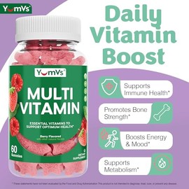 Multivitamin Gummies for Adults, Daily Gummy Vitamin for Women & Men, Immune Support Multivitamin Supplement, Ault Multi VIT Vitamin with Vitamins A, 