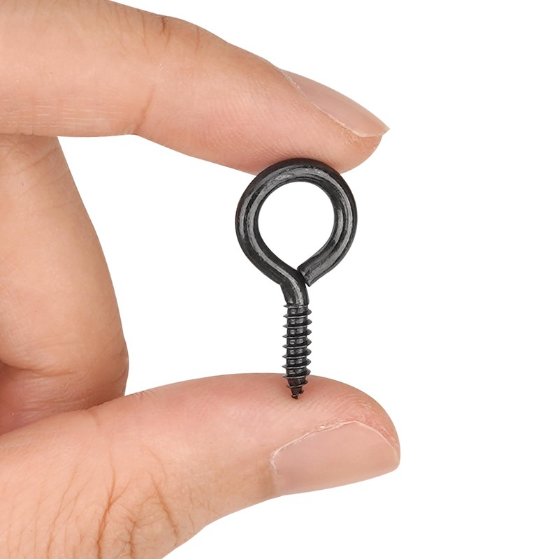 Aovchei 1" Black Heavy Duty Eye Screws, 150 Pack |