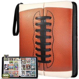 ONZILLO Football Card Binder,900 Pockets Upgraded Trading Card Binder with Zipper, Large Sports Card Holder Include 50 Removable Sleeves,9 Pocket Double Side Card Album Folder for Collection Organizer