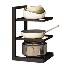 3-Tier Cookware Rack – 16.5 Inches High, Ideal for Cast Iron Skillets, Baking Pans, and Shallow Cookware – Space-Saving Storage Solution for the Kitchen – Simple Assembly Required