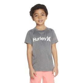 Hurley Boys' Rash Guard Shirt, Black Heather, 3T