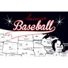 Baseball Stadium Map Poster (36Wx24H inches)