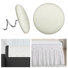 24 Pcs Upholstery Tacks Headliner Pins Fabric Covered Button Twist Pins for Sofa，Armchair Caddies, Armrest Covers,Bed Skirts, Slipcovers, Headliners Furniture（Rice White）