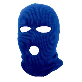 3-Hole Knitted Face Mask Balaclava Knitted Ski Mask Children Face Mask S Blue