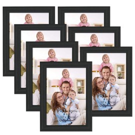 Giftgarden Set of 7 Picture Frames 10 x 15 cm for 15 x 10 Photos and Pictures, Black Photo Frame Collage, Wall or Table Stand - Gift Friend