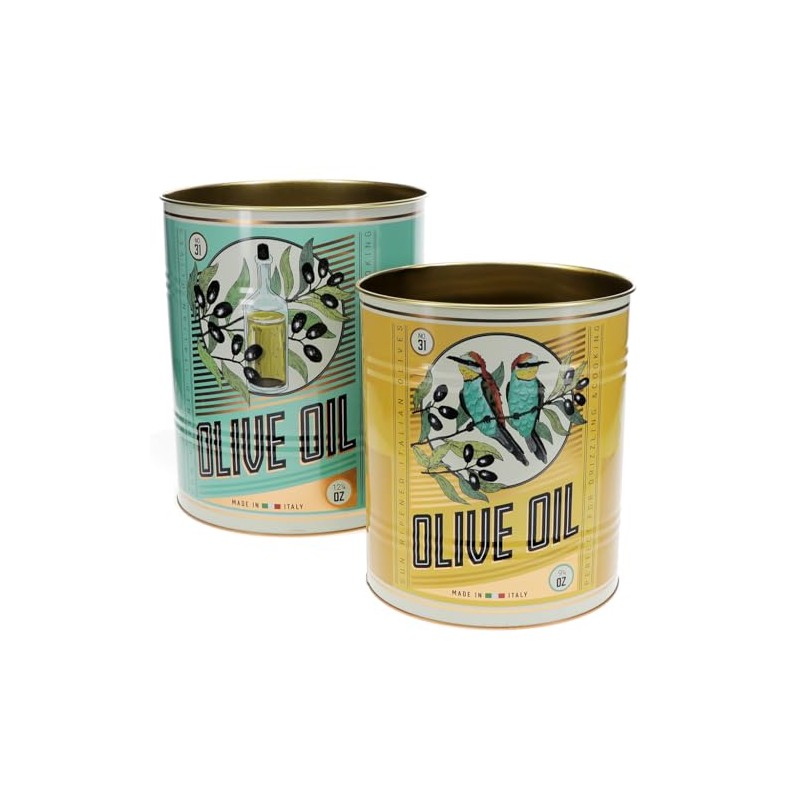 Rex London XL storage tins (set of 2) - Olive