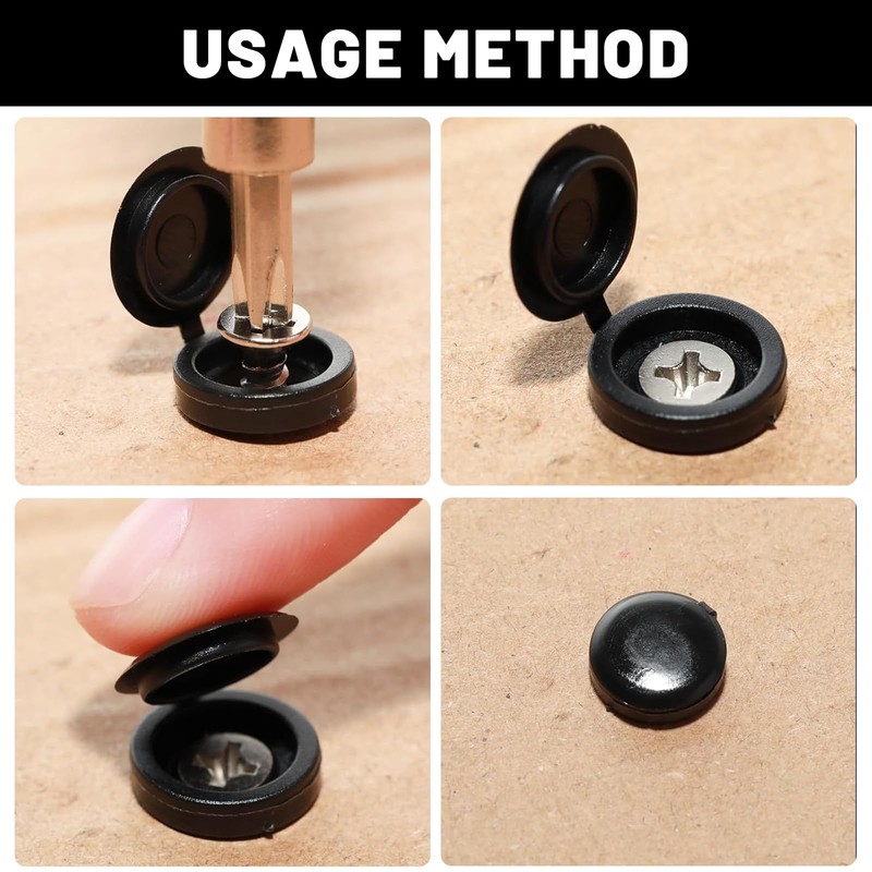 CATOR 72 Pieces License Plate Screws and Caps, 36 Screws