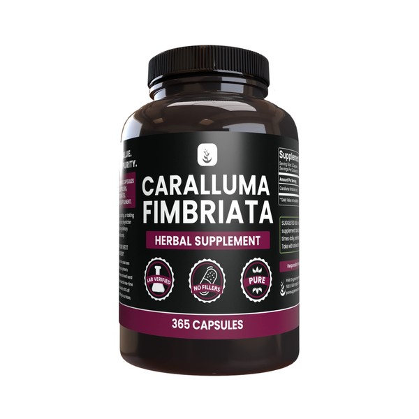 Pure Original Ingredients Caralluma Fimbriata (365 Capsules) No Magnesium Or Rice Fillers, Always Pure, Lab Verified
