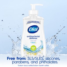 Dial Dial Antibacterial Liquid Hand Soap, White Tea, 11 fl oz (Pack of 4)