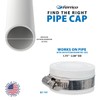 Fernco QC-101W 1.5-in. Qwik Cap Flexible PVC Pipe Cap Drain