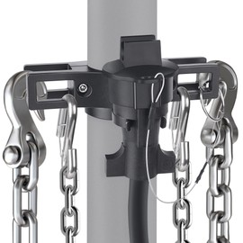 MICTUNING Heavy Duty Trailer Towing Organizer Powder Coating, Aluminum Chain Holder, 7 Way Plug Cover, a Lanyard with Aluminum Ferrule, Durable, Anti-Rust, Upgraded Design