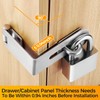 GEMASP Hasp Latch 2 Pack, 90 Degree Solid 304 Stainless