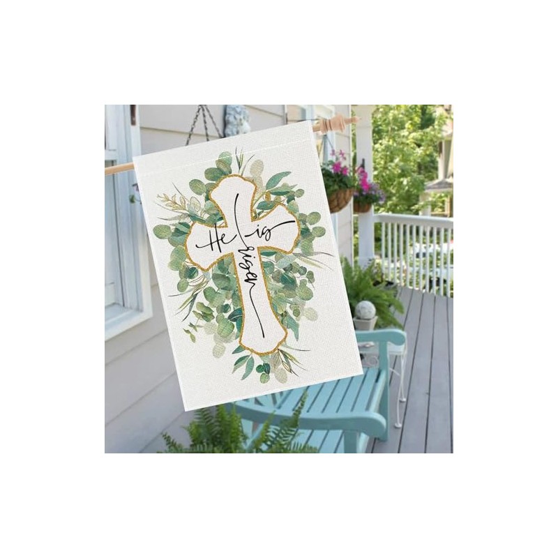 LHSION He is Risen House Flag 28 x 40 Inch