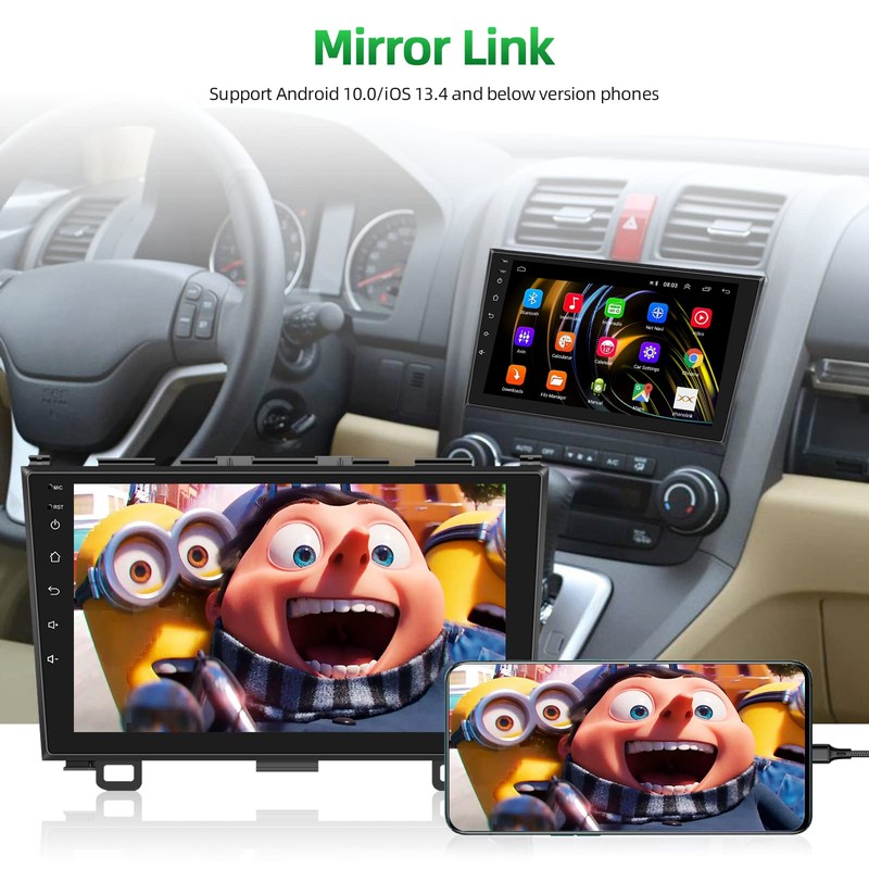 Podofo 2+64G Car Stereo for Honda CRV 2007-2011 with Bluetooth,9
