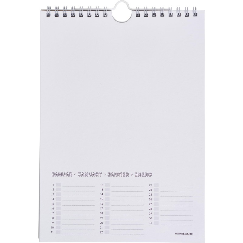 Bastel Permanent Calendar 17 x 24 cm Annual Calendar for