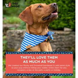 Dog Bandanas, Pet Bandanas for Dogs - Puppy Bandana, Reversible Scarf, Soft & Breathable, Dog Scarf for Medium & Large Dogs