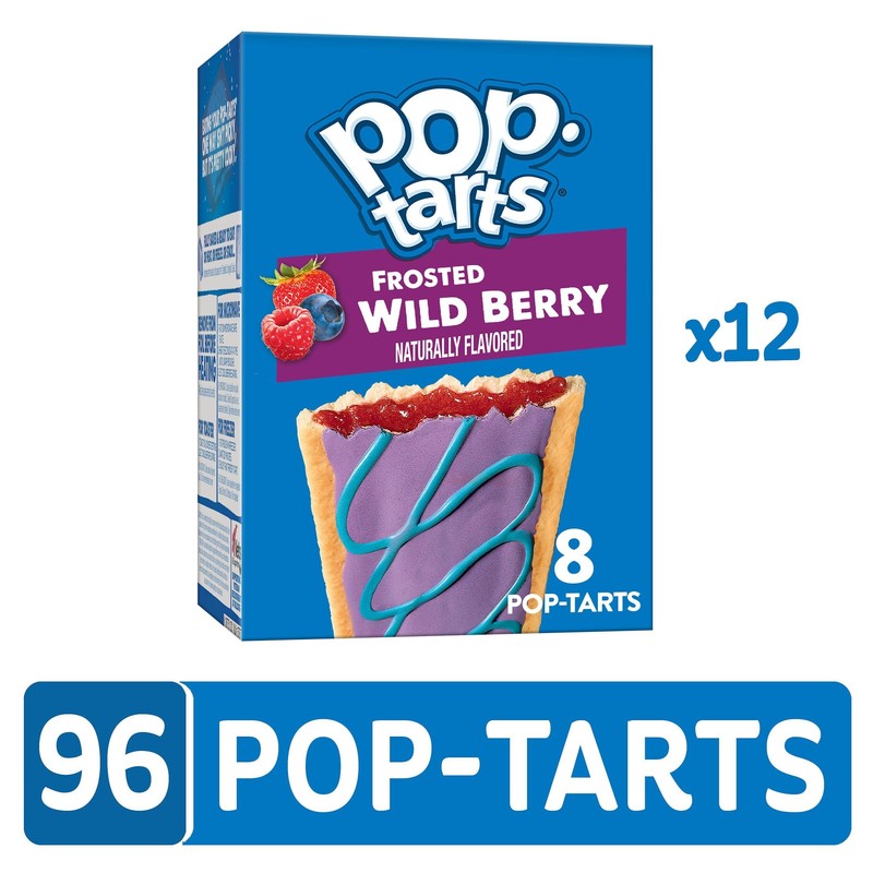 Pop-Tarts Toaster Pastries, Breakfast Foods, Frosted Wild Berry 13.5oz (12