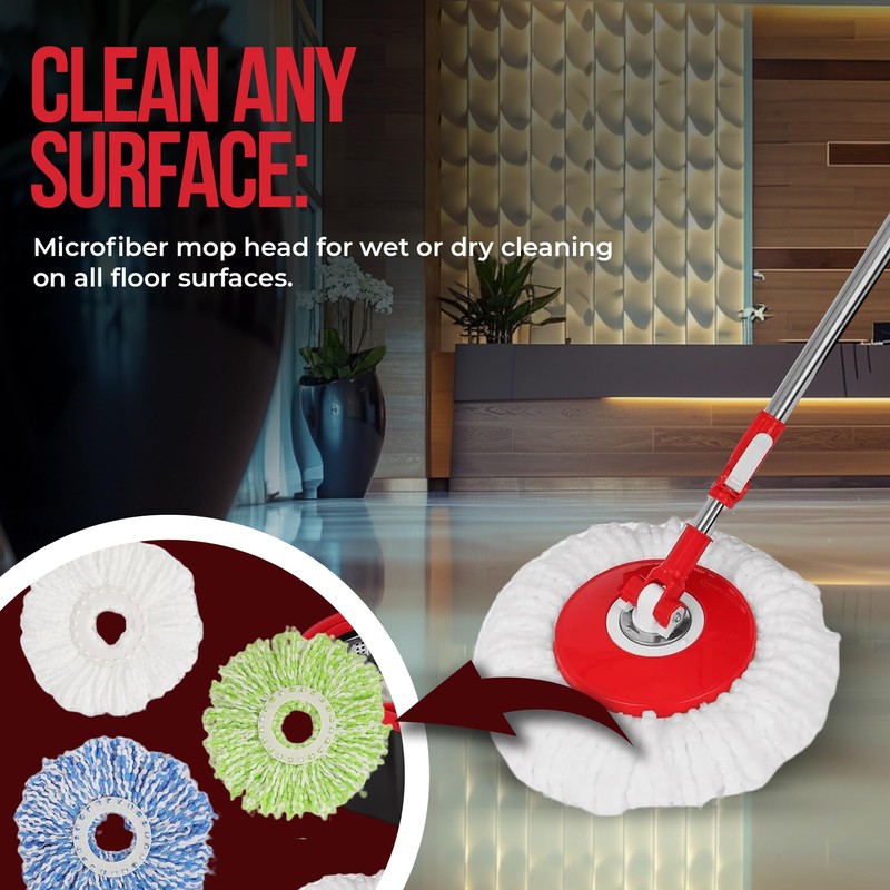 SIMPLI-Magic 360° Spin Mop and Bucket with Wringer – 3