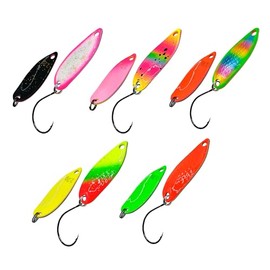 D-Ocean Trout Fishing Spoon 2.2 g 5 Pieces Length 30 x 20 mm with Box Fishing Lure Number 1 (01)