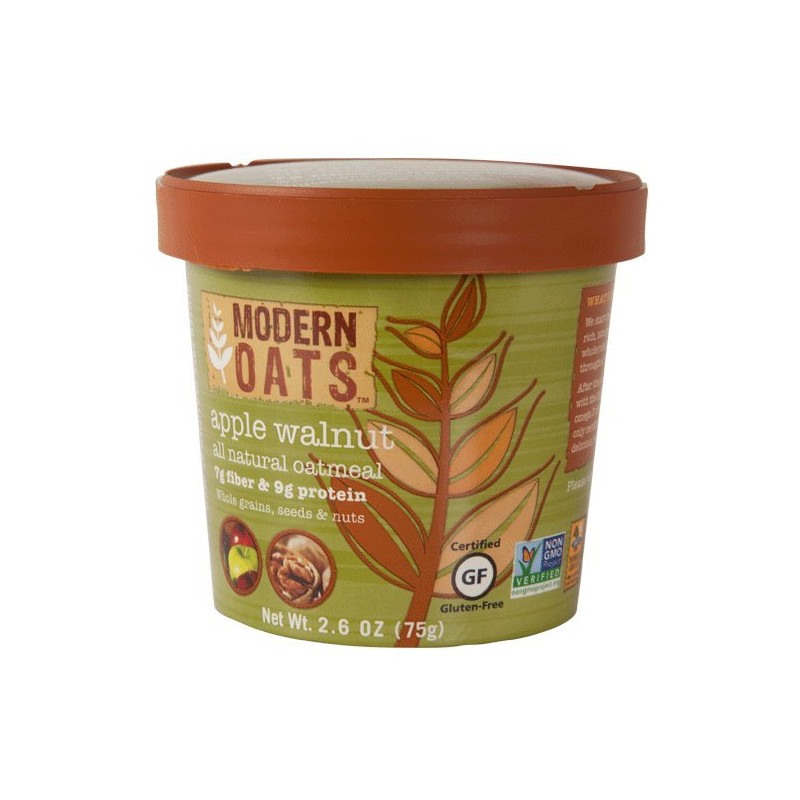 Modern Oats Apple Walnut Oatmeal, 2.6 Ounce (Pack of 6)