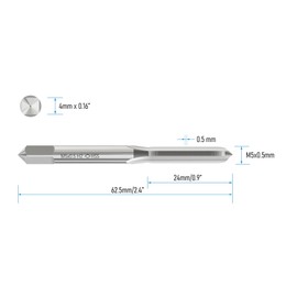 FOCMKEAS Metric Machine Tap M8 x 0.75, HSS 6542 Screw Tap H2, 3 Straight Flutes Thread Hole Repair Tools, Screw Milling Threading Machinist Repair(M8 x 0.75mm)