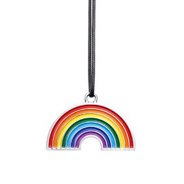 Rainbow Car Charm, Metal Chrome Shinning Hanging Ornaments for Car Rear View Mirror, Car Pendant Decoration, Never Fade in The Sun