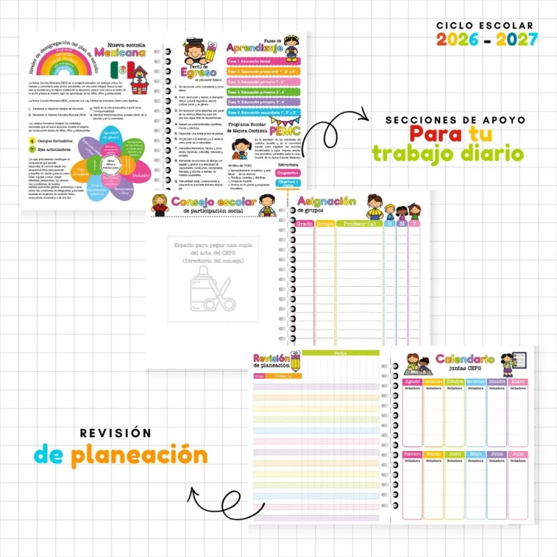 Agenda Directiva 25-26 Directora Pasta Dura Mod. Arcoiris #2