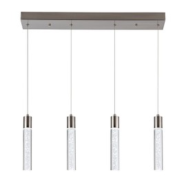votag 4-Light Pendant Light Fixtures for Kitchen Island, Updated Preminum LED Pendant Lighting with Crystal Bubble, 32W Modern Hanging Ceiling Light, 6000K Light for Dining Room,for Kitchen…