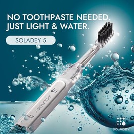 Soladey5 - Cepillo de dientes iónico, azul, paneles solares y semiconductor TiO2