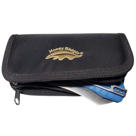 Western Active HB4009 Honey Badger Embroidered Black Zipper Pouch for Honey Badger Knives