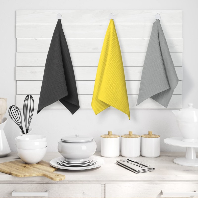AmeliaHome Set of 3 Tea Towels Cotton Kitchen Towels 50