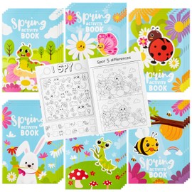 BWkoss 24Pcs Spring Activity Books for Kids Insect Floral Mini Games Coloring Book Set Bulk Mazes Word Search Word Scramble Games for Hello Spring Easter Party Goodie Bags Stuffer Classroom Favors