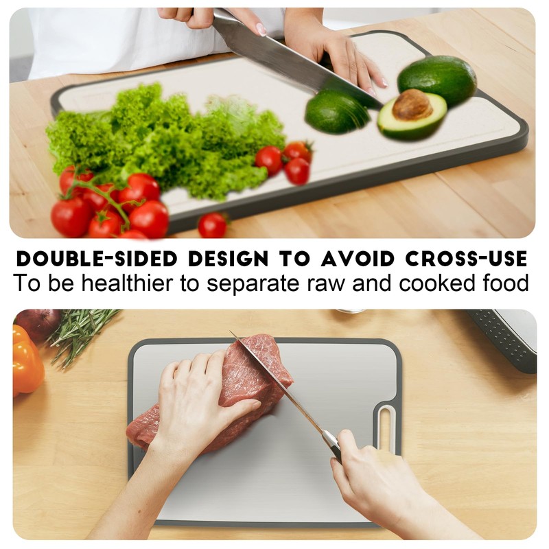 Titanium Cutting Board Double Sided Cutting Boards for Kitchen Non