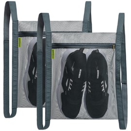 Bolsa de red de lavado y secado para secadora, 15.7 x 13.8 pulgadas, bolsas grandes de malla HoneyComber con cierre y correa para zapatos, ropa, herramienta de bolsa reutilizada de lavandería (2