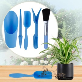 Abvsdu 5 Pack Mini Garden Tool Set for Succulent Bonsai Plant Care Potting Indoor Garde