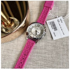 Coach NWB 14503145 Coach Women Boyfriend  Logo-Embossed Rubber Strap Watch 34mm