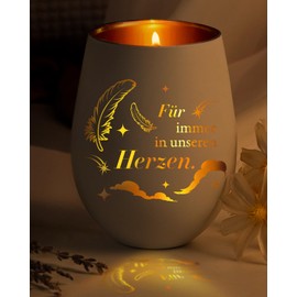 Mourning Gift Lantern with Engraving, Forever in Our Heart Mourning Light, Gifts for Mourners for Funeral, Consolation Gifts for Deceased Favourite Person, Mourning Decoration Grave Light