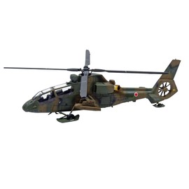 Aoshima Bunka Kyozai 1/72 Aircraft Series No. 11 Ground Self-Defense Force Observation Helicopter OH-1 & Towing Tractor Set, Plastic Model, Molded Color