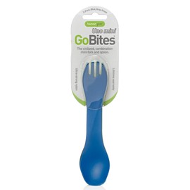 Humangear GoBites Uno Portable Silverware Utensils Camping Gear Accessories Kitchen Equipment for Cooking or Lunchbox, 3-Pack, Blue/Gray/Green